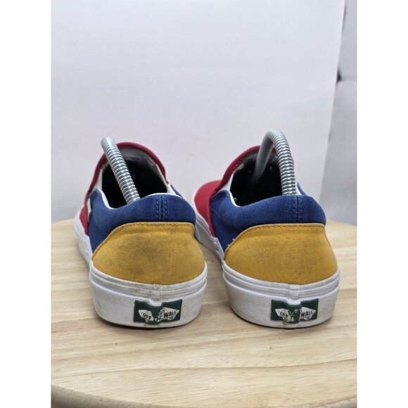 VANS Classic Slip-On Yacht Club Red Blue Yellow Mens US 9 - Picture 6 of 9